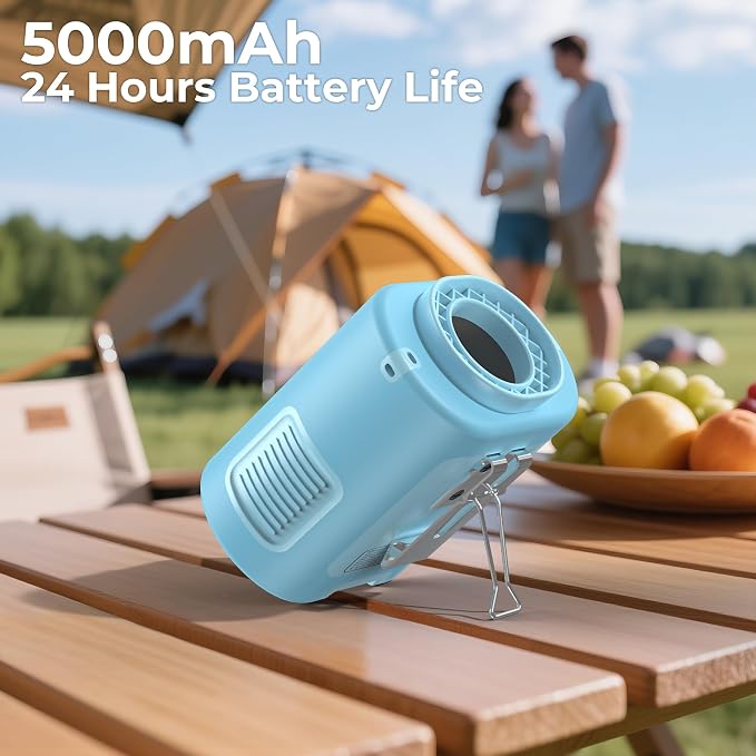 AMACOOL Mini Portable Waist Fan Clip on, 13000RPM Wearable Shirt Belt Fan | Birthday Gifts for Mother Mom Her Girl, Rapid-Cooling Personal Neck Fans for Women Men Outdoor Work Jobsite Travel Camping