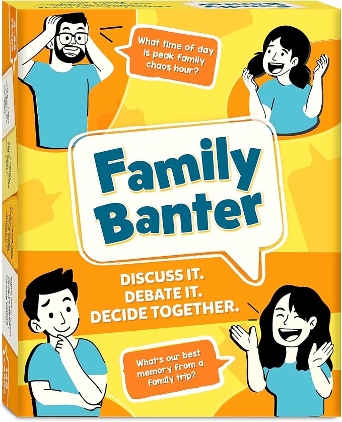 Family Banter Card Game – Fun Conversation Game for Family Game Night | Interactive & Hilarious Card Game with 148 Question Cards, Travel Game for Kids, Teens & Adults, Ages 8, 9, 10 & Up