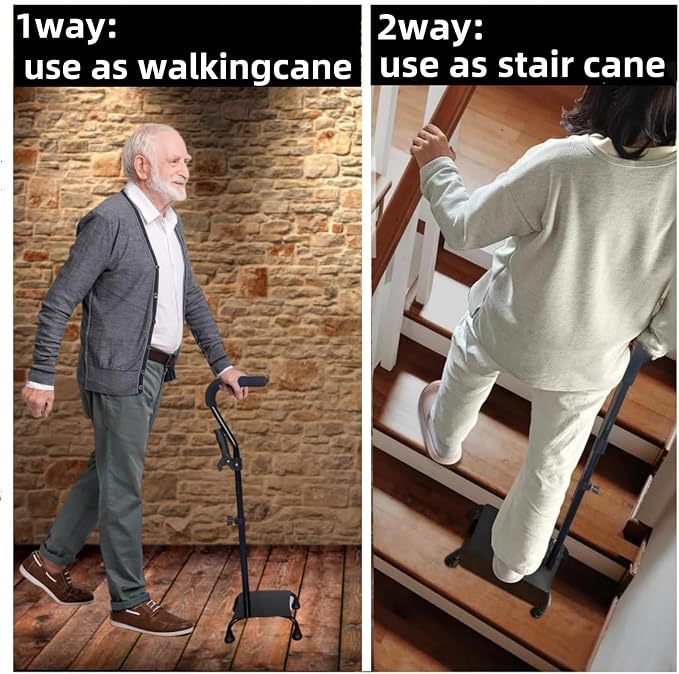 Stair Climbing Assist Cane for Elderly People, Step-Type Stair Walker Stair Walkers for Seniors Stair Lift Stability Cane