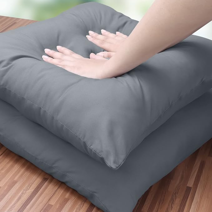 Utopia Bedding 18x18 Pillow Inserts, Set of 2, Grey – Indoor Decorative Throw Pillows for Bed, Sofa & Couch – Soft, Supportive & Fluffy Cushion Inserts