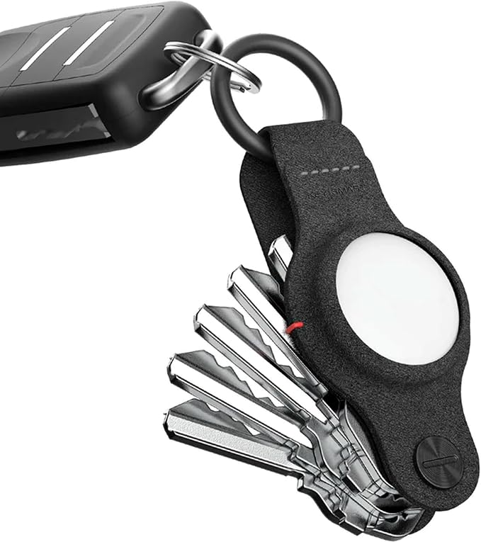 KeySmart Air - Premium Keychain Key Holder Compatible with Apple AirTag, 5 Key Organizer Keychain, Air Tags Not Included