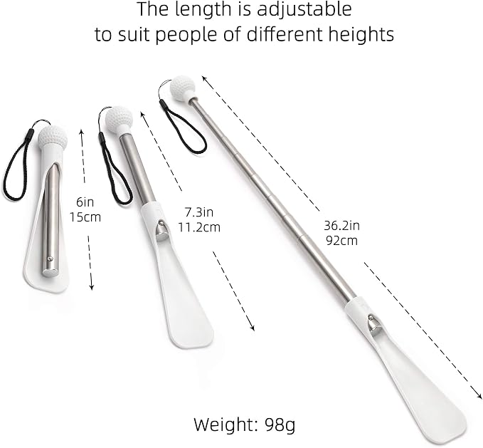 Fanwer Shoe Horn 36.2“Shoe Horn Long Handle Foldable Shoe Horn Travel for Seniors Pregnant Back Pain