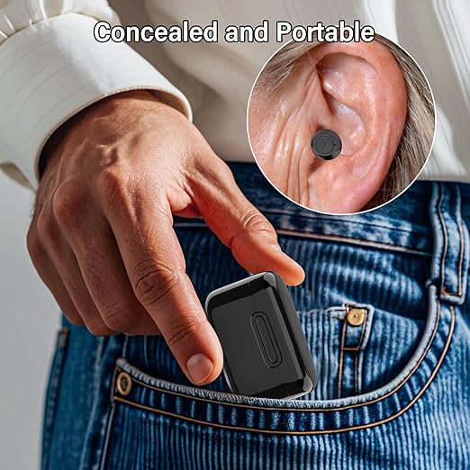 Hearing Aid, Hearing aids for Seniors Rechargeable Bluetooth Hearing Aid (Not Amplifiers) for Mild to Moderate Hearing Loss Seniors and Adults with 16-Channe Noise Reduction Bluetooth Enabled Calls