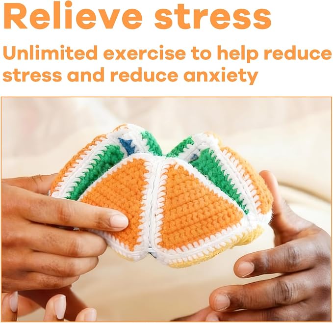 Tactile Turn Toy for Dementia Sensory Fidget Toy for Alzheimer Dementia Fidget Toys for Elderly Anti-Stress Soft Comfort Crochet Product Montessori Favors for ADHD Relief Christmas Birthday Gifts