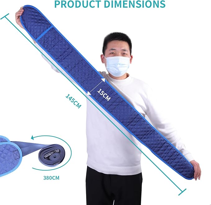 ENLUNTRA Medical Bed Restraint Strap for Elderly，Anti-Fall Waist Belt for Elderly，Adjustable Wheelchair Seat Safety Belt,Medical Bed Safety Assist