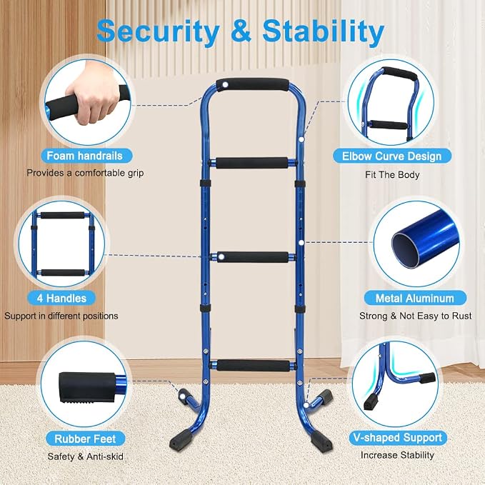 Chair Lift Assist for Seniors Adjustable Height Cane Chair Support Stand Assist Bed Rails for Elderly Portable Bar Chair Lift Devices Elderly Assistance Products for Sofa, Couch