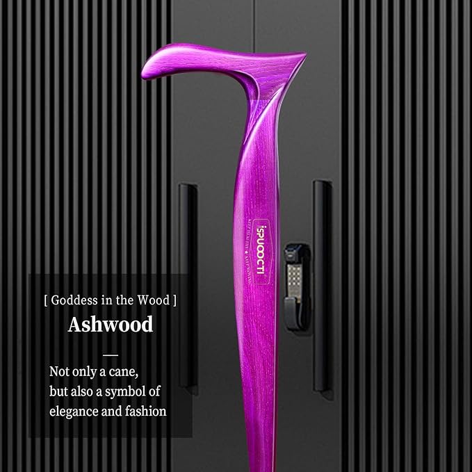 Wooden Walking Cane for Men and Women -Natural Solid Wood, 3 Rubber Tips, Heavy Duty, with Travel Bag- Wooden Walking Stick, Ergonomic Canes for Seniors Unisex Walking Canes