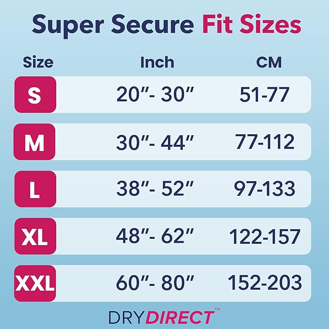 Dry Direct Super Overnight Underwear, Soft Cloth-Like Adult Diapers, Overnight Disposable Incontinence Protection - X-Large (Pack of 14)