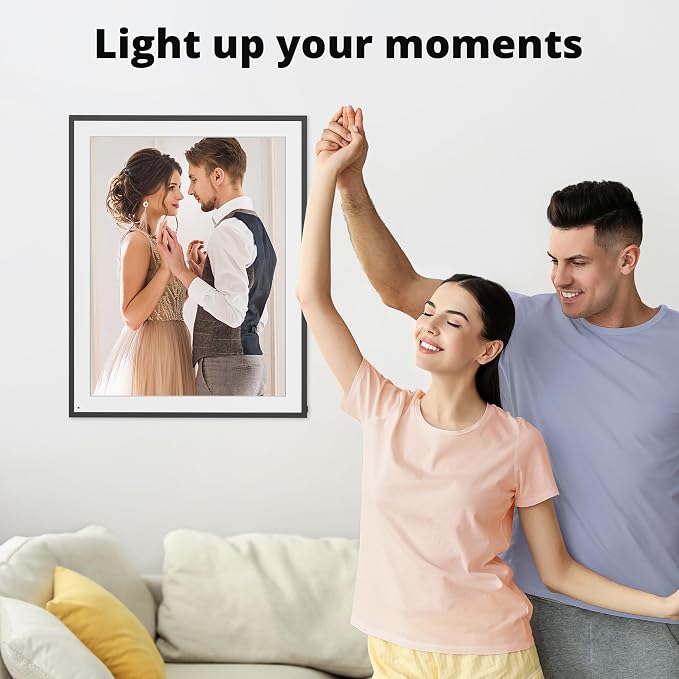 Dragon Touch Digital Picture Frame - 19 Inch WiFi Large Digital Photo Frame with 64GB Storage, FHD Screen, Easy Setup to Share Photos or Videos Remotely via Vphoto App from Anywhere(Not Touchscreen)