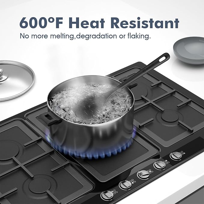 3 Pieces Silicone Spatula Set, Food Grade Rubber Spatula, Upgrade Strong Handle with Ergonomic Grip, Heat Resistant for Nonstick Cookware, Cooking