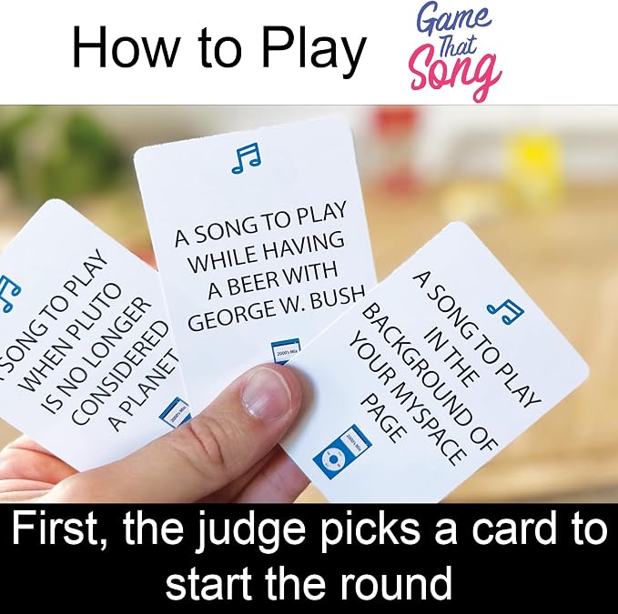 Game That Song 2000's Mix Expansion - 50 New Cards - Music Card Game for Family, Adults, and Teens. Hilarious, Addictive, and Competitive Fun for Game Nights!