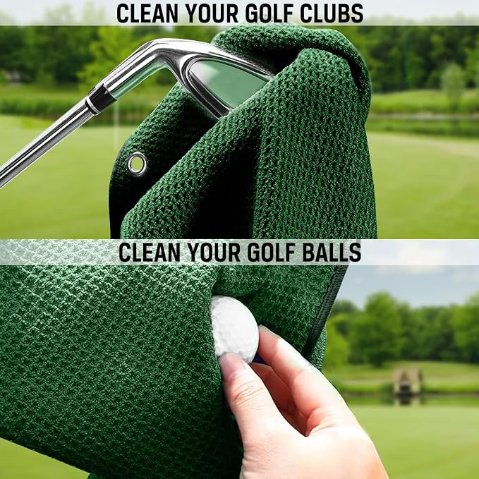 ERHACHAIJIA Yes I'd Have A Retirement Plan Embroidered Golf Towel for Men | Funny Golf Accessories Gifts for Men Women Golfer Grandma Grandpa Mom Dad, Father's Day Retirement Gifts, With Carabiner Clip