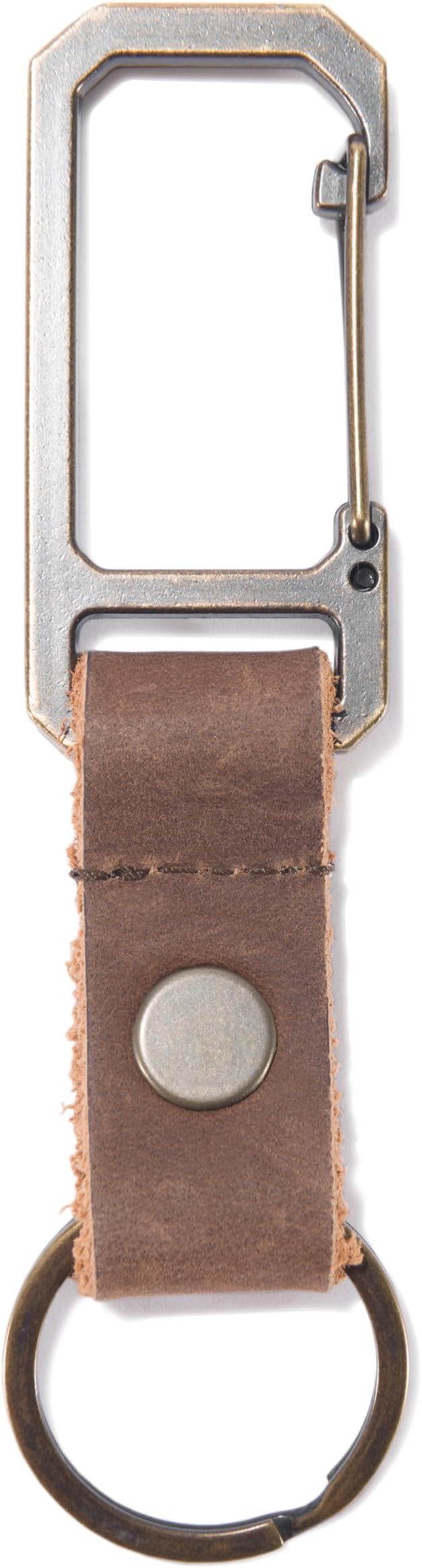 Carhartt Unisex Adult Durable Metal Key Keeper, Belt Loop Key Ring Holder with Self-Locking Metal Gate Clip for Car/Home Keys