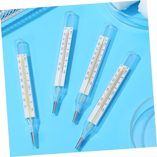 TOYANDONA 12PCS Glass Temperatures Measurement Adult - General Use Temperature Testing Tools Accurate Temperature Measurement for Families, Dual Scale