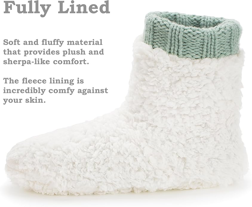 Warm Slipper Socks for Women, Winter Fuzzy House Shoes Indoor, Cozy Christmas Gifts Unique