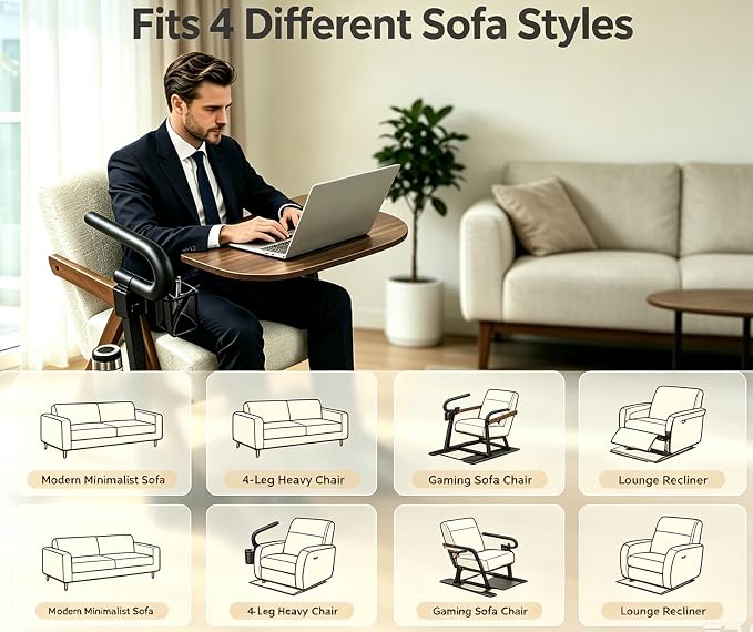 Auxiliary tray 360 ° rotating height adjustable rotating TV, computer desk, car five function auxiliary safety handle ( Black Roller Sliding 360° Sofa Rotating Table)