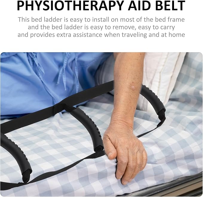 Adjustable 4-Layer Elder Bed Ladder and Pull Up Strap for Seniors with Disability Assist Belt, Multi-Layer Bed Pull Up Rope for Elderly Patient Mobility and Bedside Support
