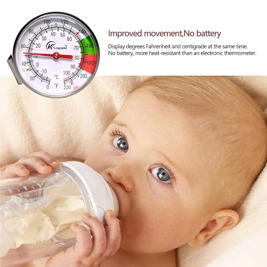 Instand Read 2-Inch Dial Thermometer(2 Pack),Best for The Coffee Drinks,Chocolate Milk Foam