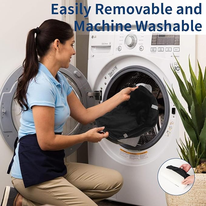 Knee Scooter Pad Cover with 2'' Removable Highly Resilient Comfort Memory Foam Cushion - Knee Walker Accessory for Roller - Universal Fit Most Models