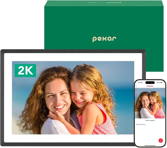Pexar by Lexar WiFi Digital Picture Frame 11″ | Yahoo Tech Best Tested Frame 2026 | 2K Resolution Ultimate Clarity, Anti-Glare Touch Stunning Screen for Gifting, Share Photos/Videos via APP