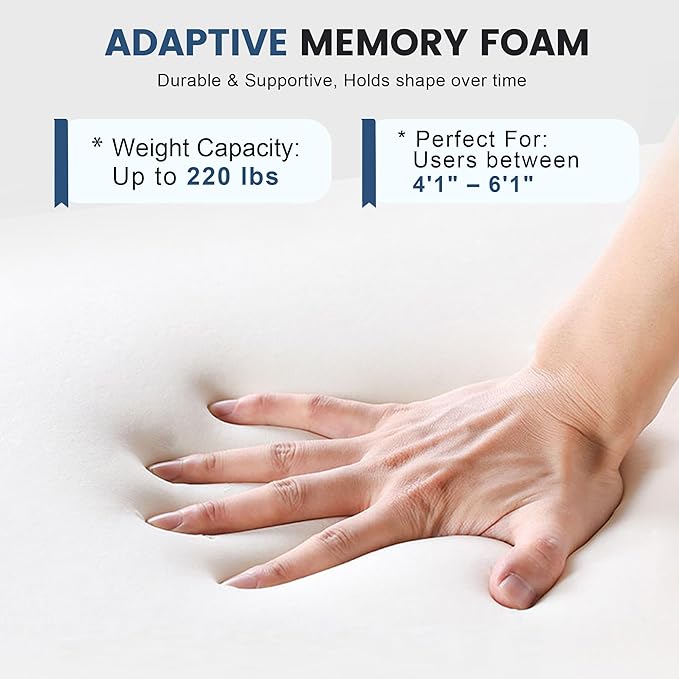 Seat Cushion for Office Chair, Wedge Car Seat Cushion, Memory Foam Truck Seat Cushion for Sciatica Tailbone Pain Relief, Long Driving, Coccyx