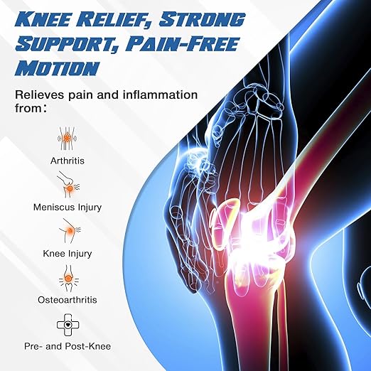 Nvorliy Knee Brace for Women Plus Size for Knee Pain (XL-8XL) - Extra Large Knee Brace with Side Stabilizers for Arthritis, Meniscus Tear, Knee Pain Relief, ACL, LCL, MCL (XL/2XL, Navy)