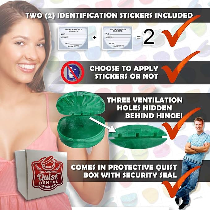 QUIST (TM) Solid Orthodontic Retainer Case (Purple)