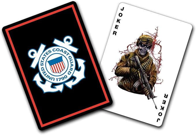 Military Gift Shop Coast Guard Playing Cards - Professional Quality USCG Deck of Cards - Coast Guard Gifts | Coast Guard Playing Cards