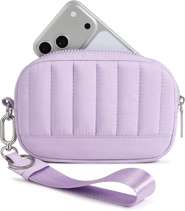 Marvolia Wristlet Wallet for Women Quilted Protective Wristlet Purse | Lightweight, Multi-Pockets with Zipper, for Travel Daily Necessities