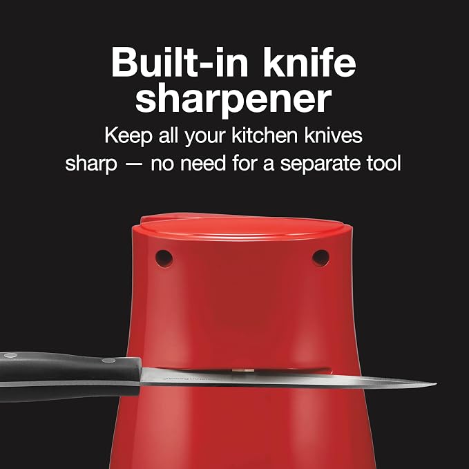 Proctor Silex Power Electric Automatic Can Opener for Kitchen with Knife Sharpener, Twist-off Easy-Clean Lever, Cord Storage, Red (75226) (Pack of 2)