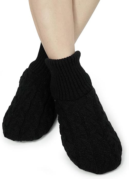 BenSorts Fuzzy Slipper Socks for Women Non Slip House Socks with Grips Gifts