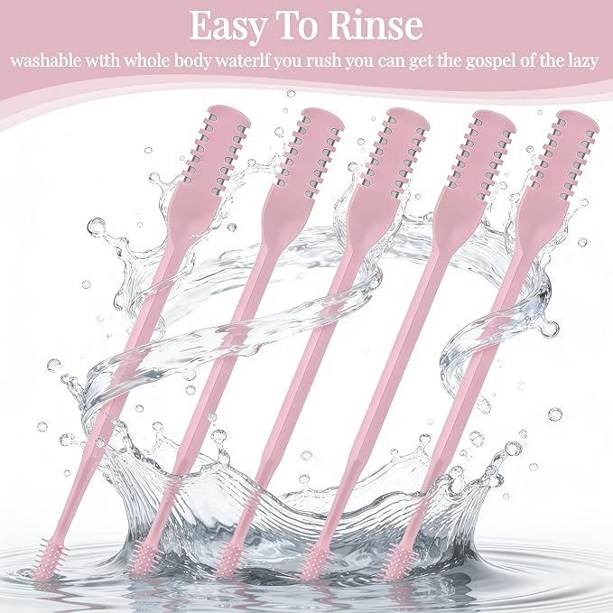 2026 Upgraded 2-in-1 Nasal Hair Cutter, 360° Rotating Double-Sided Blade, Washable Portable Grooming Tool for Men & Women, Travel Essential (Pink-5PCS)