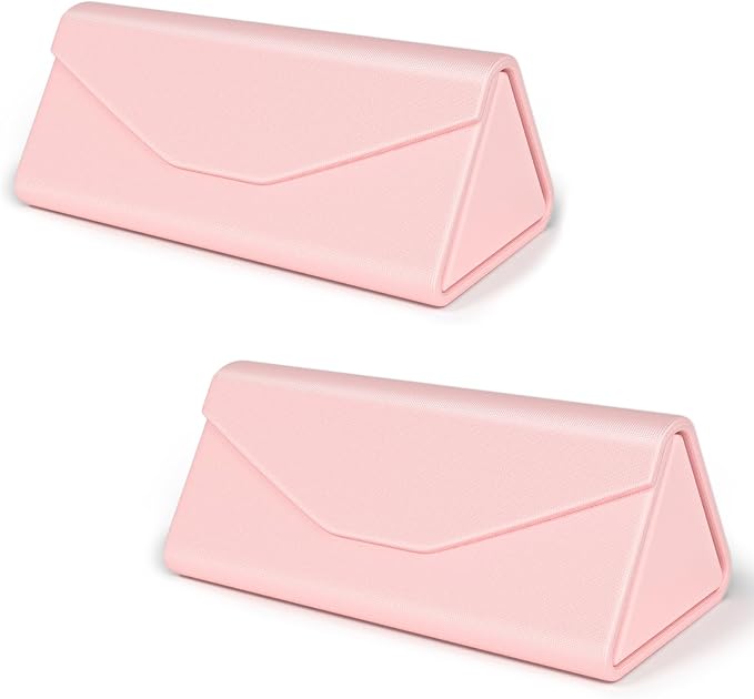 Sunglasses Case, Foldable Glasses Case, Magnetic PU Leather Hard Shell Folding Eyeglass Holder Box, Collapsible Unisex