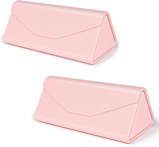 Sunglasses Case, Foldable Glasses Case, Magnetic PU Leather Hard Shell Folding Eyeglass Holder Box, Collapsible Unisex