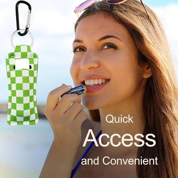 Chapstick Holder Key Chain Lipstick Holder Lip Balm Holder Keychain | Stocking Stuffers Gift, Compatible with Chapstick, Lip Balm and Lipstick, Bag Charm Accessories, Gifts for Women Friend