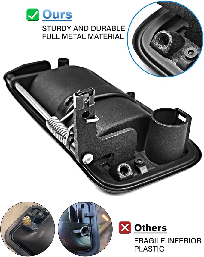 TOP-MAX All Metal Exterior Door Handle Front Replacement for 1995-2000 Chevrolet Chevy Tahoe Suburban C1500 C2500 C3500 K1500 K2500 K3500 GMC Yukon Replaces OE 15742229 15742230