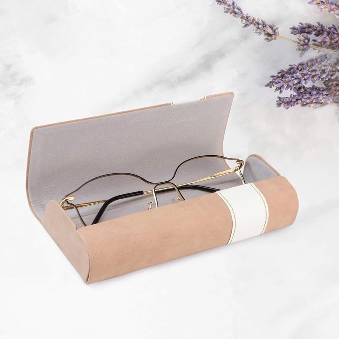 LifeArt Eyeglass Case Hard Shell, Portable Sunglass Case, Fashionable PU Leather Eyeglass Case, Lightweight