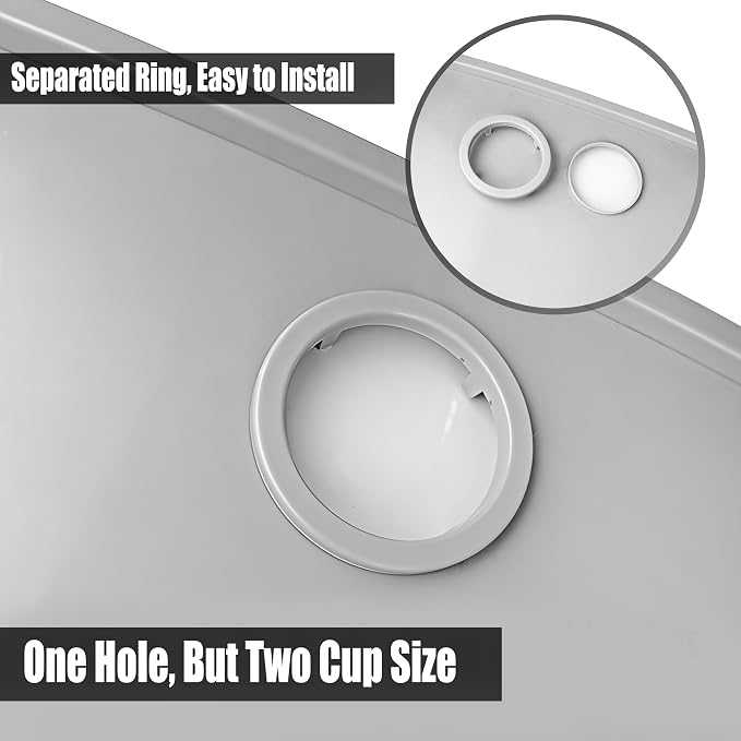 Walker Tray with Cup Holder, Molded Plastic Food Tray, Fits Most Folding Walkers