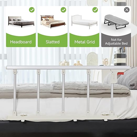 Real Relax Bed Rails for Elderly Adults Safety, Folding Bed Railings for Seniors Fit Full Twin King Queen Size, for Elderly Adults Rail Assist for Seniors Safety Bed, 48.6"x16.3"