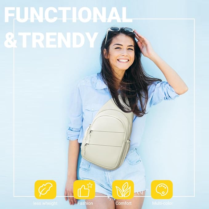 Tuwubi Crossbody Bags for Women, Sling Bag for Men | Small Hiking Backpack Shoulder Bag Lightweight for Outdoors Travel