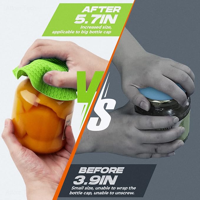 NiHome 4-Pack Silicone Jar Opener Pad for Weak Hands Seniors Kids, Large Non-Slip Jar Gripper Multi-Purpose Kitchen Bottle Opener Non-Tear Lid Opener Rubber Coaster (Candy Color Set)