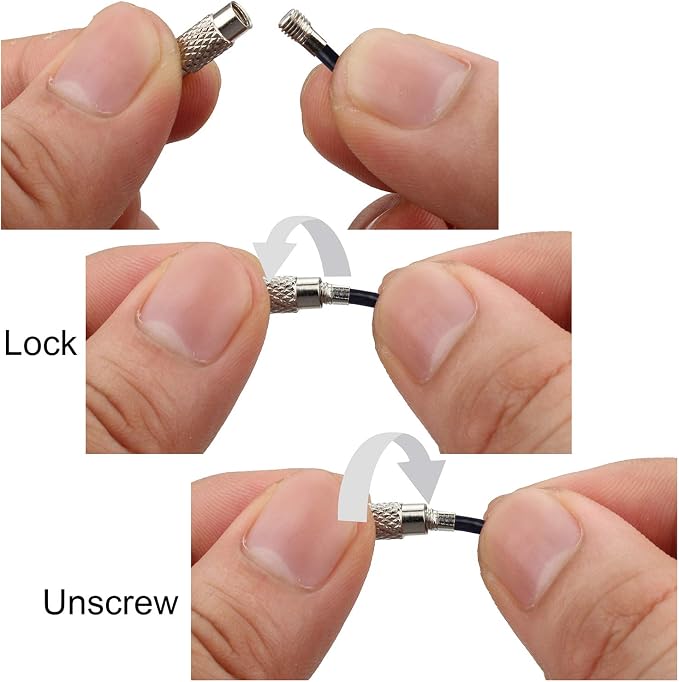 Wisdompro Wire Keychain Cable, 4.3/6.3 Inch Stainless Steel Wire Keyrings | Heavy Duty Wire Key Rings Metal Wire Cable Key Chain Loop for Luggage Tags, Keys, Crafts and ID Tags