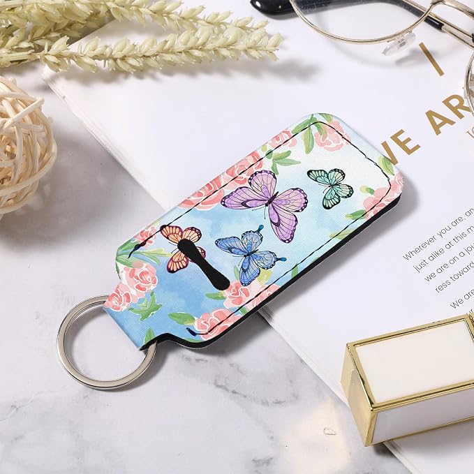 Chapstick Holder Keychain Lip Balm Holder with Clip