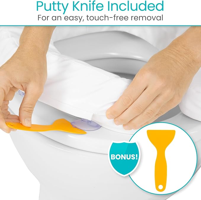 Vive Toilet Seat Cushion (Soft Cushioned Foam) - Easy Clean Soft Padded | Bathroom Attachment - Elongated, Standard Seats - Comfort & Support Donut for Handicap Adults
