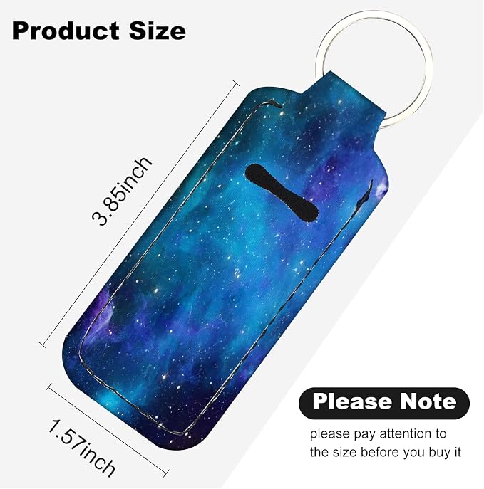 Cute Chapstick Holder Keychain,Lipstick Neoprene Clip-on Lip Balm Holder for Woman