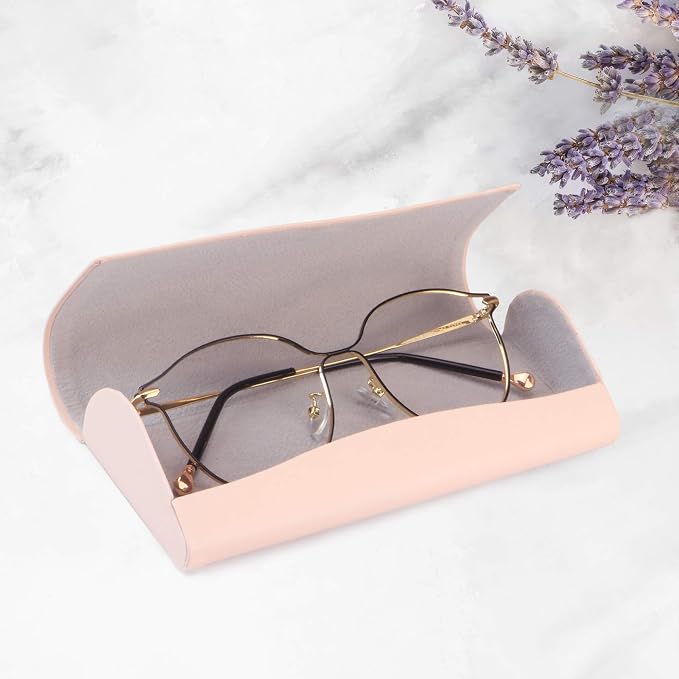 LifeArt Eyeglass Case Hard Shell, Portable Sunglass Case, Fashionable PU Leather Eyeglass Case, Lightweight
