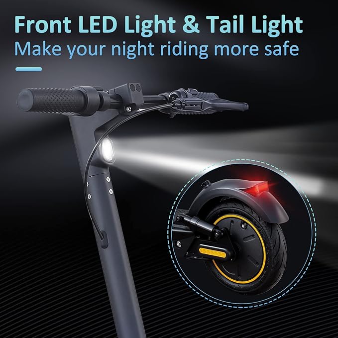 VOLPAM Electric Scooter, 350W/500W Powerful Motor, 8.5"/10" Solid Tires, 19/22Mph, 28/23/21/16 Miles Max Range, Dual Braking