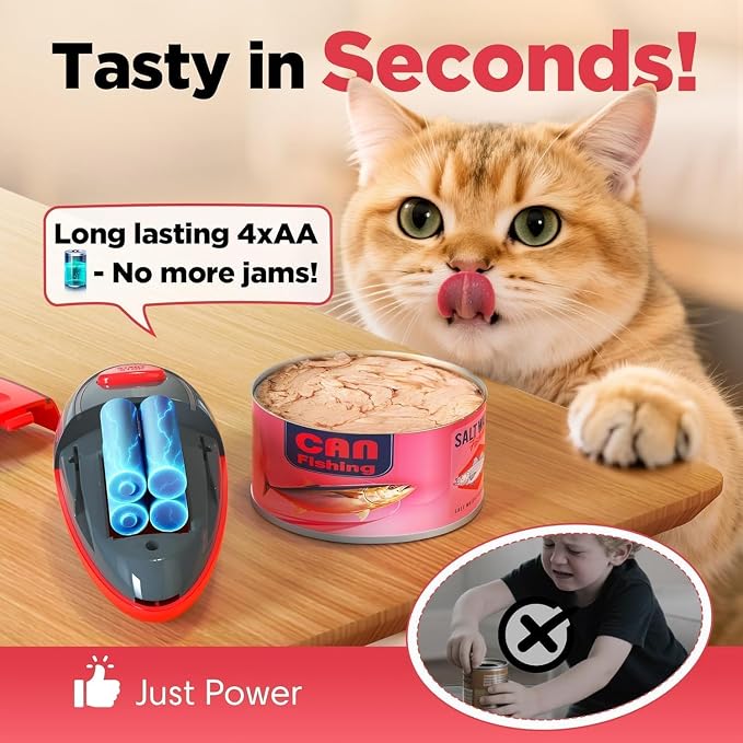 Electric Can Opener Fits Almost All Can Sizes for Seniors with Arthritis, Hand Held Battery Operated Can Opener with Smooth Edge, Food Safe Kitchen Gadgets Automatic Can Opener for Kitchen