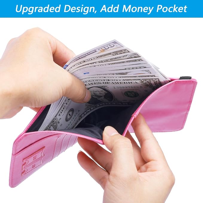 Airtag Passport Holder, Travel Essentials, Passport Cover, RFID Wallet | Passport Wallet, Travel Accessories, RFID Blocking, Synthetic Leather Card Case, International Must Haves, For Women Men