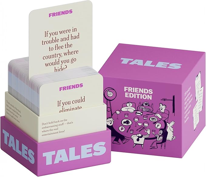 TALES Conversation Cards, Friends Edition 150 Count, Fun Friend Games for Adults, Teens, Kids, Perfect for Parties, Game Nights, Gifts & Gatherings, Conversations with Friends, Meaningful Connections
